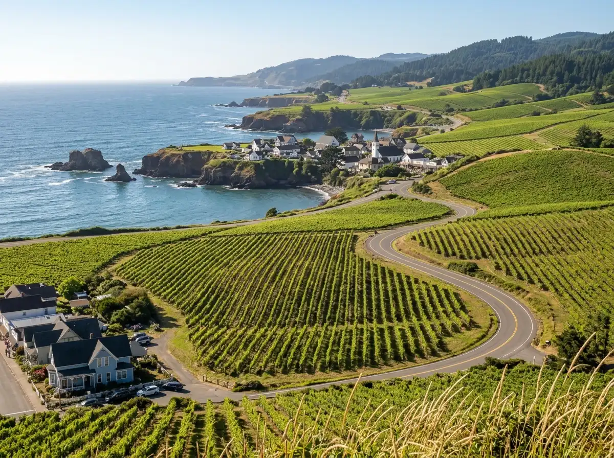 charming town and vineyards