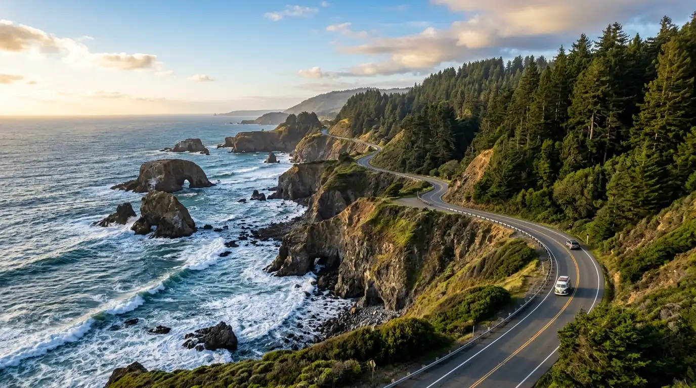 Scenic Highway 1 in Mendocino County